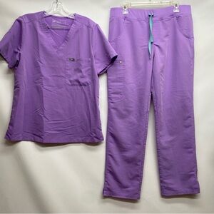 FIGS Limited Edition Lilac Dawn Scrubs Set sz M GUC